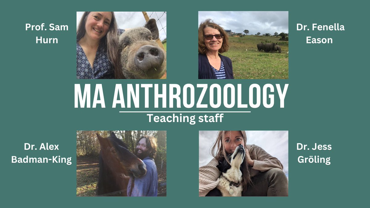 Introducing the @MAAnthrozoology teaching team! Apply now for this award-winning distance-learning Masters course @UniofExeter. Full-time and part-time study options available. For more info: tinyurl.com/yck9ftp3 @EASE_anthrozoo @UniOfExeterHASS #Anthrozoology