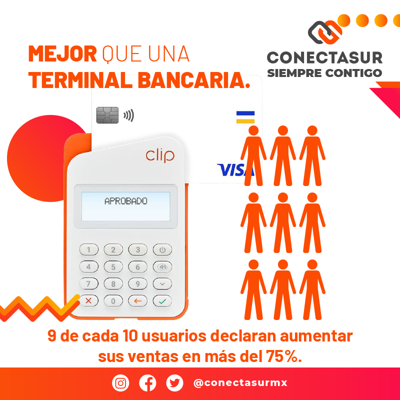 conectasurmx's tweet photo. ¡Transforma tu negocio, acepta pagos con tarjeta a un super precio! 📷 ¡Acepta Pagos con Tarjeta! ¡Compra tu terminal Clip desde! Incrementa tus Ventas. Fácil, Rápido y Seguro
📷Acepta todas las tarjetas: Visa, Mastercard, AMEX y Carnet
📷Meses sin intereses
📷Tu dinero en 24 hrs https://t.co/08UJmQXHK8