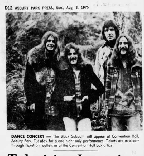 August 5, 1975 
Convention Hall
Asbury Park, NJ 
#blacksabbath #newjersey #asburypark