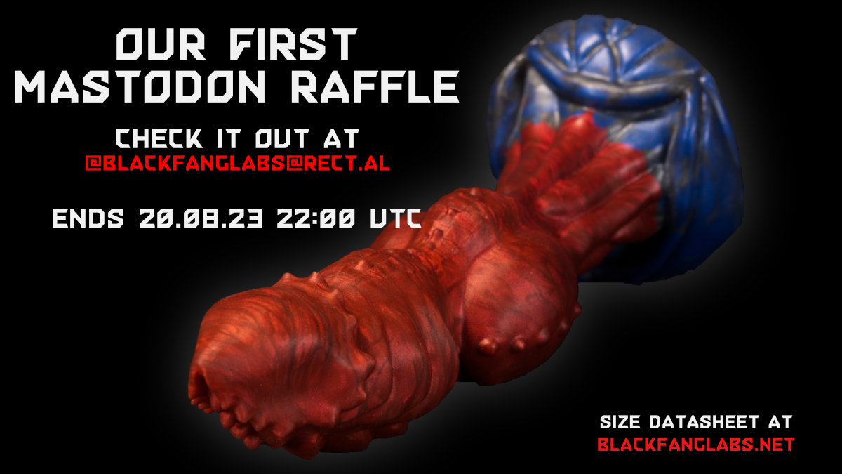 We just started our first #raffle on the fediverse/mastodon. You can check it out here: rect.al/@blackfanglabs… We will slowly move more and more communication to there, as this site is getting more and more toxic