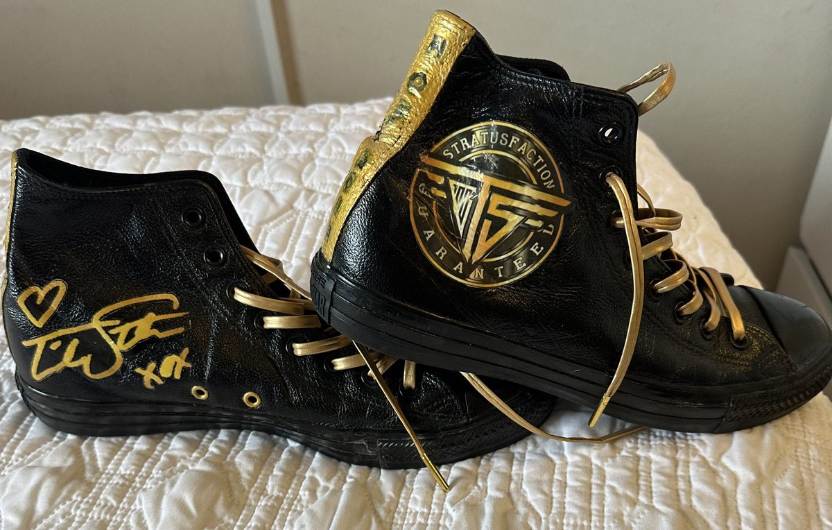 Dug out my <a href="/trishstratuscom/">Trish Stratus</a> <a href="/Converse/">Converse</a> for tonight’s <a href="/SummerSlam/">WWE SummerSlam</a> viewing party in London!