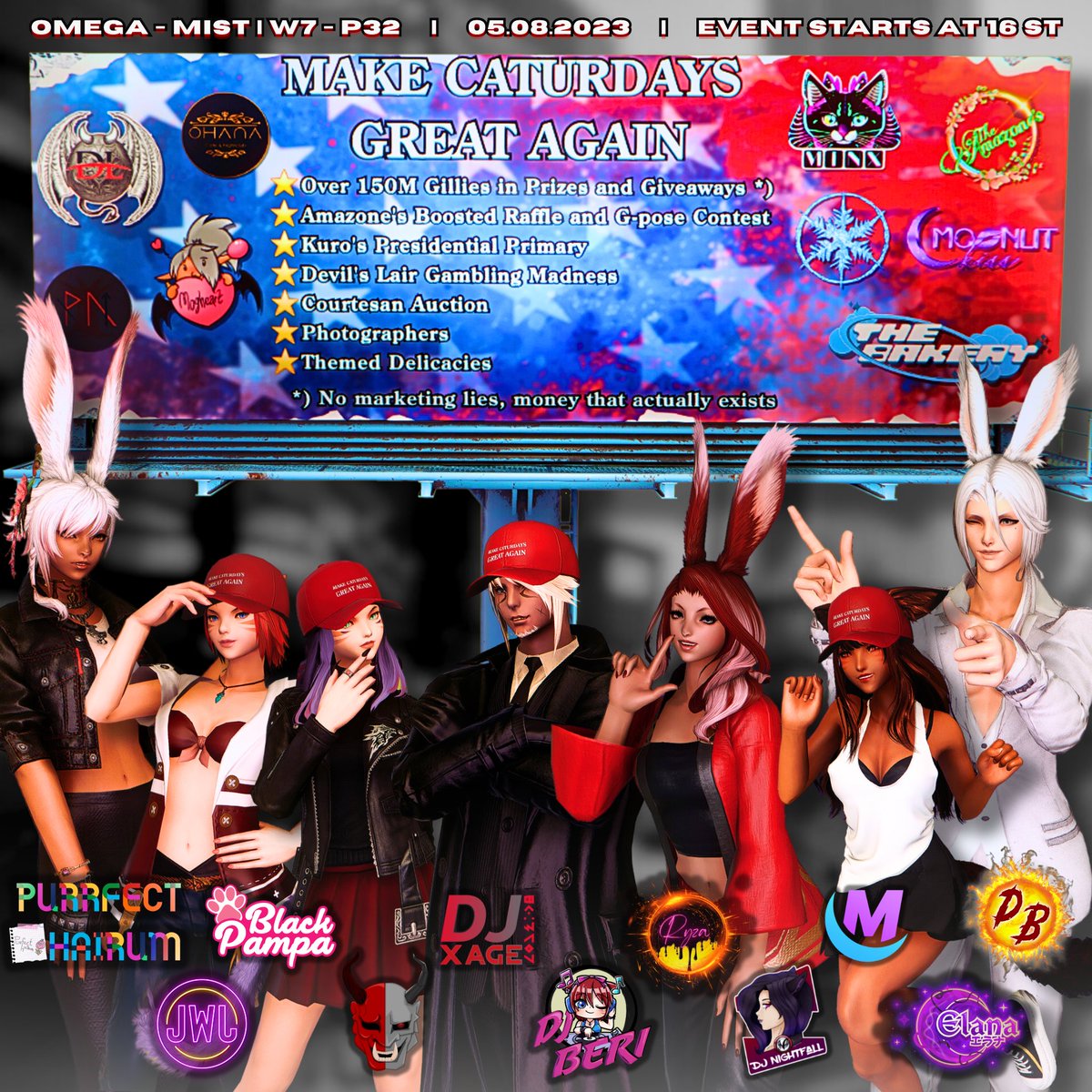 TheCatwalkFFXIV's tweet photo. Caturday is finally here, and we're gonna make it great! Kitty radio is live already with a little preshow warmup:

https://t.co/82QfmTRyZg

Join the madness at Blushing Paws Club on Omega, Mist (7th Ward, Plot 32) right meow:

https://t.co/EF6Yob2IDO
https://t.co/9gqOI6hAnx https://t.co/meVos6QDbC