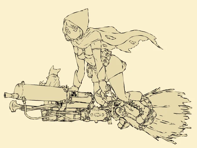 オマケの途中お題絵は仕上がったし明日はコレ仕上げるぞ