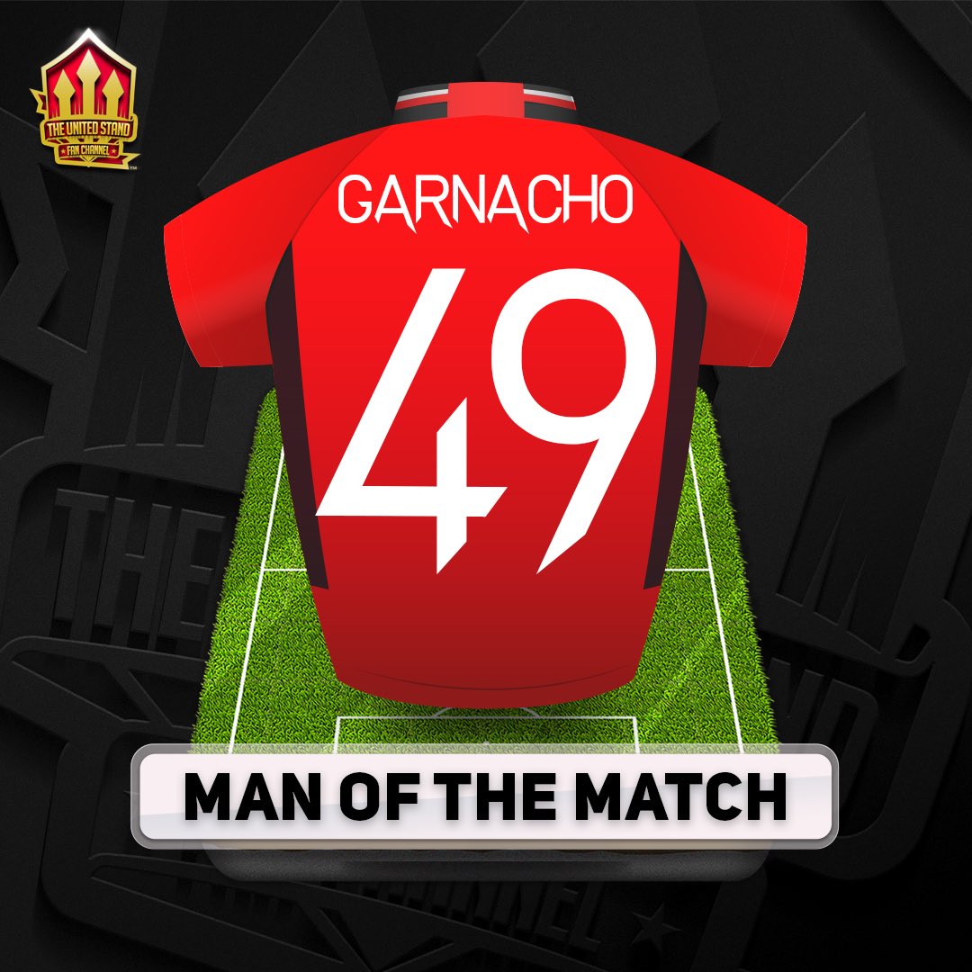 UnitedStandMUFC's tweet photo. ⭐️ At his creative best today!

Alejandro Garnacho is today’s Man of the Match! #mufc https://t.co/5e7MOpm9qf