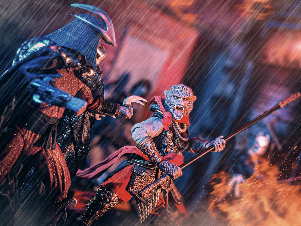 toyetic40s's tweet photo. SHREDDER VS THE MONKEY KING 

#Shredder #SunWukong #TheMonkeyKing #Tmnt #NECAToys #FourHorsemenStudios #FiguraObscura #BlueNinjas #HandNinjas #Hasbro #ACTIONFIGURES #ActionFigurePhotography #toyphotography 

@legions_games @NECA_TOYS @Hasbro @GIJoeOfficial https://t.co/i6ENKha5nH
