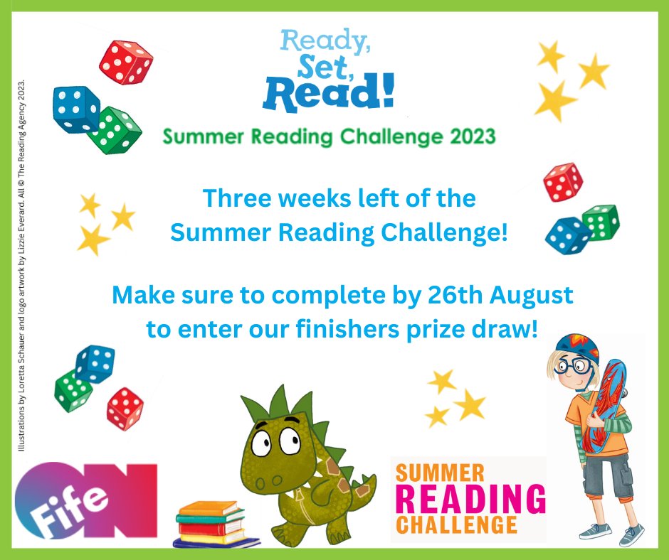 Every child in Fife who completes the challenge will be entered into two very exciting prize draws! You've got to be in it to win it!