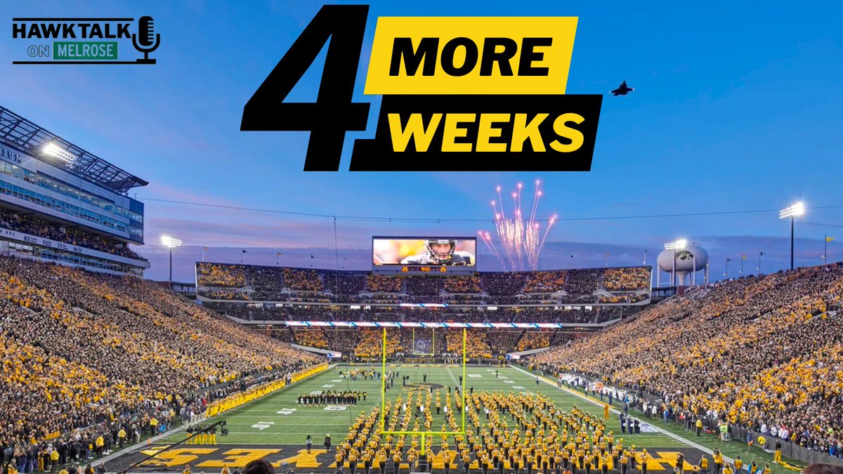 HawkTalkMelrose's tweet photo. So close, yet so far away. We can do it.
In just a short 4 weeks, Iowa Football is BACK. 
#CountdownToKickoff https://t.co/csMcdxURxB