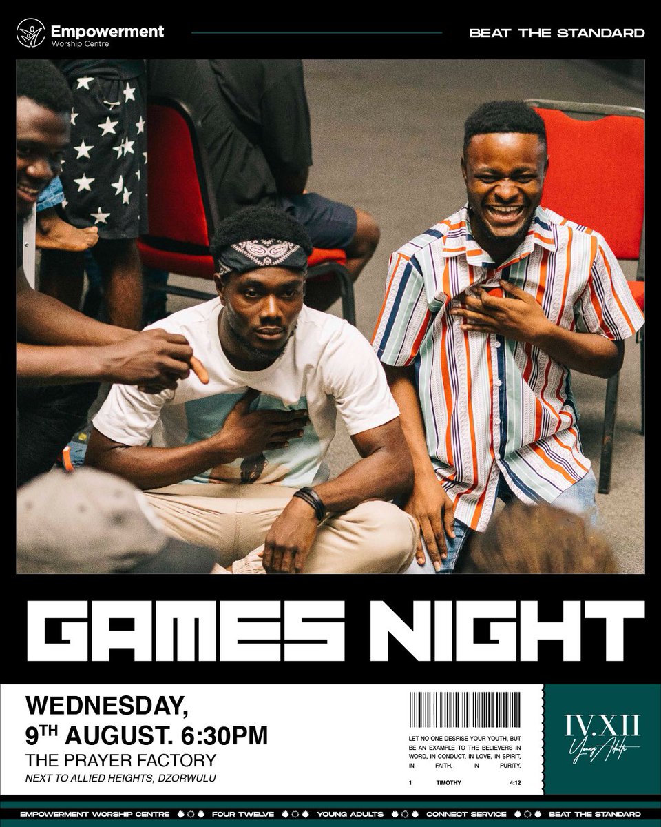 ewc412ya's tweet photo. From Worship to Play: Let the Games Begin!
This Wednesday, 6:30pm @ewcprayerfactory join us in game mode.
Remember the more the merrier and invite your squad. See you there!
#connectservice #gamenight https://t.co/94YtvJYbu1
