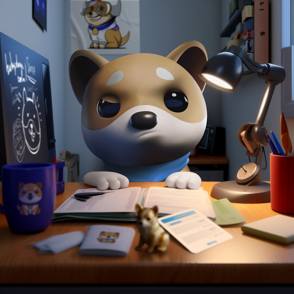 Celebrate National Work like a dog day with Baby Doge! 🐶💼 Take a break from the grind and embrace the cuteness. Let's paws for a moment and appreciate our furry friends who work hard to bring us joy. #WorkLikeADogDay #BabyDoge