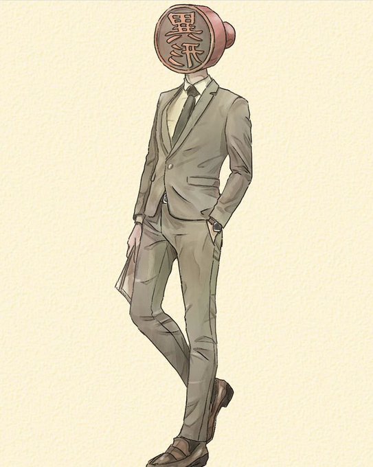 「brown necktie full body」 illustration images(Latest)