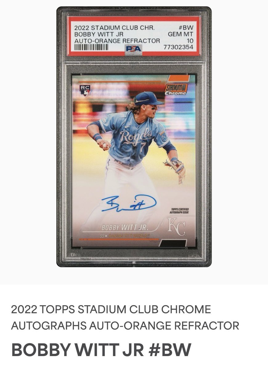 CardFeather's tweet photo. Bobby Witt has been on a real hot streak. Perfect time to get these back. https://t.co/10MStzxJPB