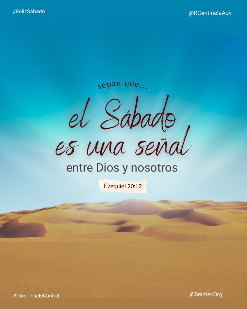 RCentinelaAdv's tweet photo. ¡Feliz Sábado! 🤍🙏🏼

Dios descansó
Dios lo bendijo
Dios lo santificó 

📖Mateo 6:33

#FelizSábado
#BendecidoSábado
#DiosTieneElControl
#JesusNuestraEsperanza
#JesúsVienePronto
#IglesiaAdventistaDelSeptimoDia
#AdventistChurch
#ASD
#SDA
#RadioCentinelaAdventista
#SeintecOrg
#México https://t.co/jTOZqkKLUG