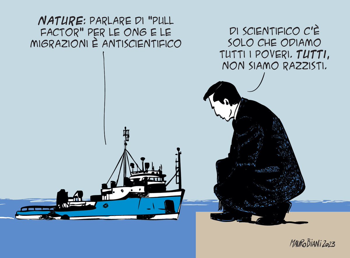 maurobiani's tweet photo. . @Nature : " #migranti e #ong, parlare di "pull factor" è antiscientifico".
Lo studio: "ricerca e soccorso nella rotta del Mediterraneo non induce alla migrazione”. Per una teoria falsa sono stati impediti migliaia di salvataggi. https://t.co/hNO8enkstS
Oggi su @repubblica https://t.co/XdXh2hikZc
