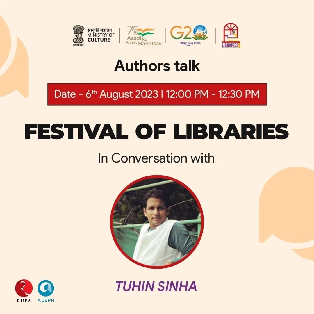 fol_2023's tweet photo. A celebration of literature and knowledge awaits at the Festival of Libraries! Don't miss the chance to hear insightful Authors talks with the esteemed Tuhin Sinha. See you there! ✨🙌

#festivaloflibararies #authorstalk #book #readingculture #books #indianauthors #indianwriters https://t.co/JmmMfkyZaN
