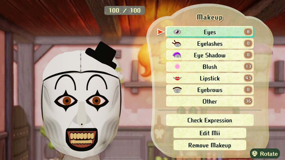 no_toess's tweet photo. Access Key: H6NM6V #arttheclown @damienleone @davidhowardthorton #terrifier #Miitopia #NintendoSwitch https://t.co/eSgNc9D2il