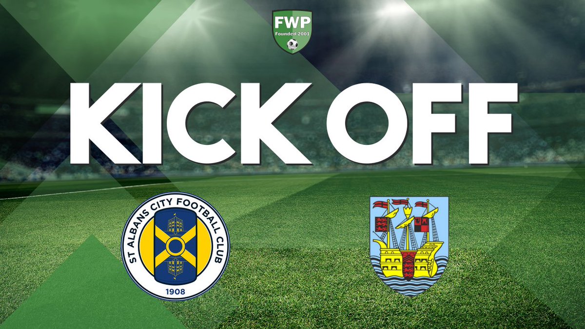 FWPNationalSth's tweet photo. KICK-OFF: St Albans City v Weymouth https://t.co/ARr4IWvykG https://t.co/TmWgZfVVZu