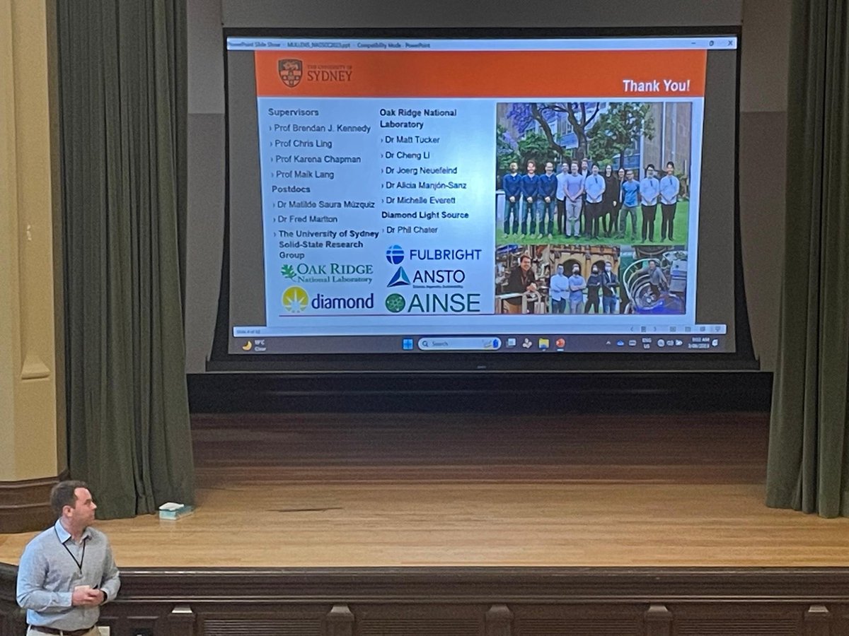BryceMullens's tweet photo. Always a pleasure to present the insights gained from our #totalscattering and #pdf work on thallium(I) and lead(II) metal oxides. Thanks again to @AINSE_Ltd and @FulbrightAUS for the opportunity to present in North America https://t.co/k2Uq1GJn5t