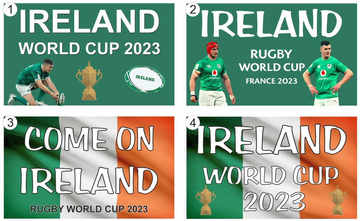 RUGBY WORLD CUP FLAGS - 5ft x 3ft - €39 with FREE shipping in Ireland bannerprinting.ie/.../ireland-ru… #RWC2023 <a href="/IrishRugby/">Irish Rugby</a> <a href="/IrishRugbySupp/">IrishRugbySupporters</a>