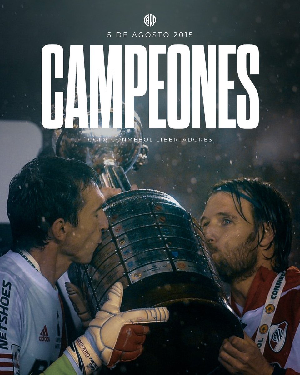 RiverPlate's tweet photo. 🎶 Y dale alegría alegría a mi corazón. 🏆

🏟️  3 a 0 frente a Tigres en el Monumental y la @Libertadores se quedaba en casa. 

#UnDíaComoHoy 🔙 2015 https://t.co/BKMKC0KgIp