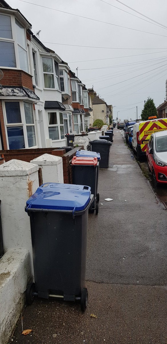 A whole road of uncollected recycling bins, blocking the pavement. The strike has been ongoing for a month, so when will the Labour-run council write to residents and explain there will be no collections til further notice?
What a mess...