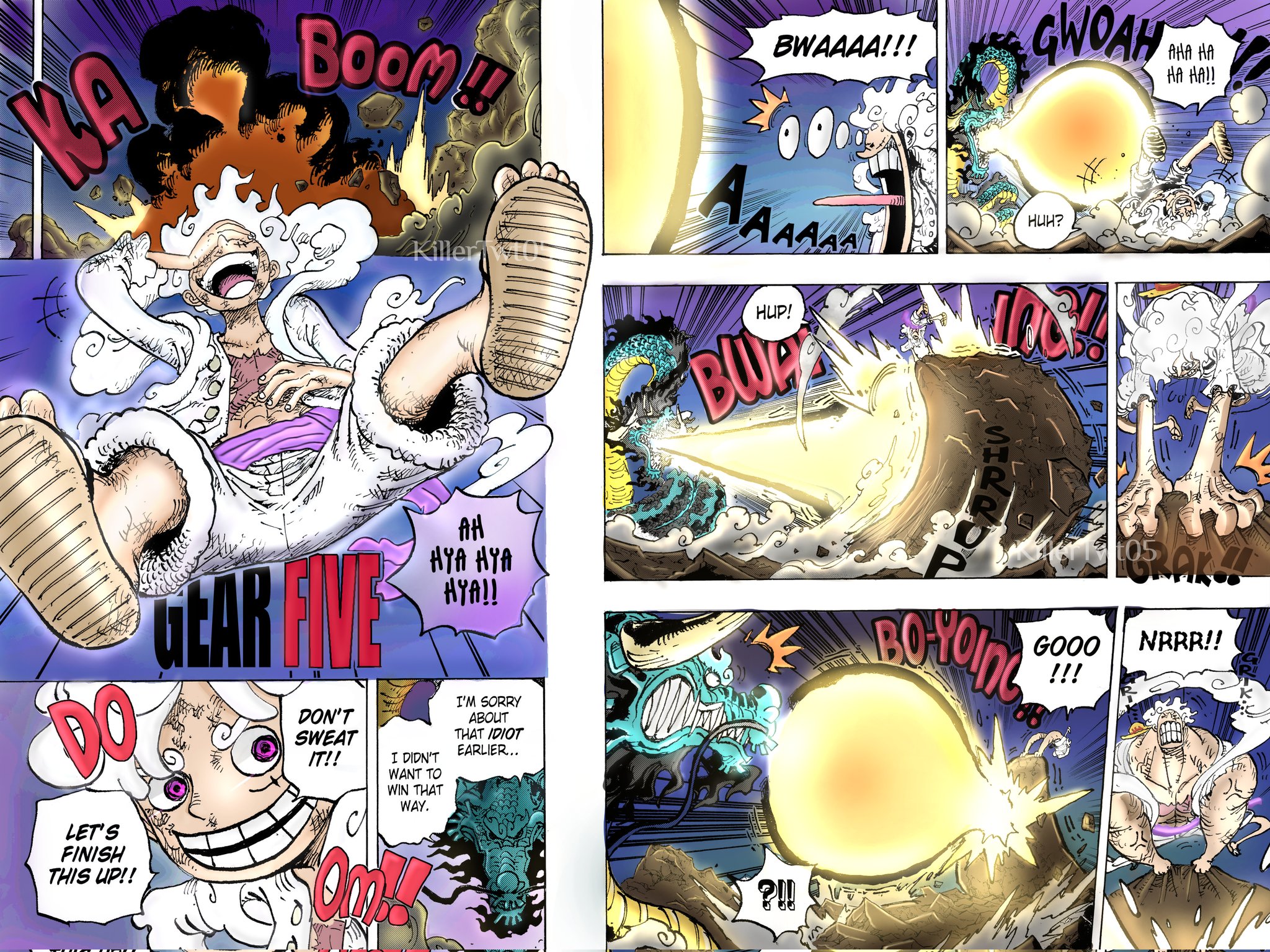 Gear Fifth ! Coloring from One Piece chapter 1044 by me ! : r/OnePiece