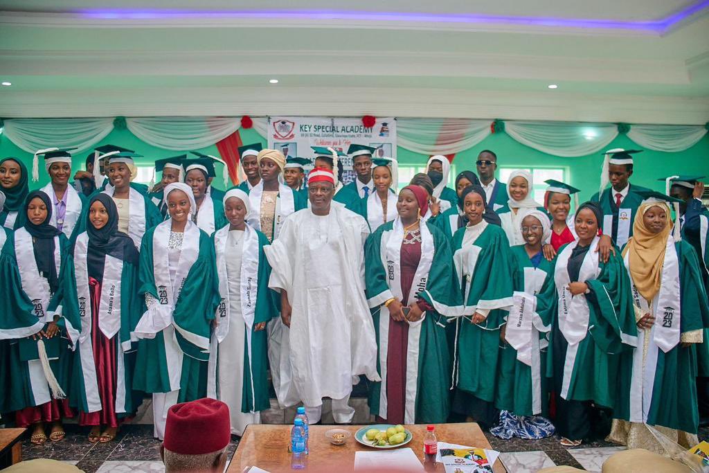 Earlier today, I attended the graduation ceremony of the Key Special Academy (KSA), Abuja.

At the event, I admonished the students to take their academic endeavor with high regard, and to always be of good conduct. - RMK