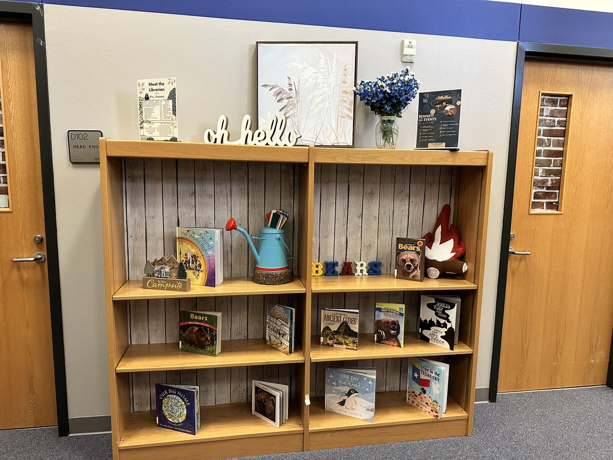 A snapshot of my first 2 weeks as the <a href="/BennettBears/">Bennett Bears</a> LMS! My first meeting, my first PD presentation, my first presentation to staff, and prepping the library for our students. There’s so much more but it has been a great start! #WeAreMcKinney #bennettlc #MyMISD