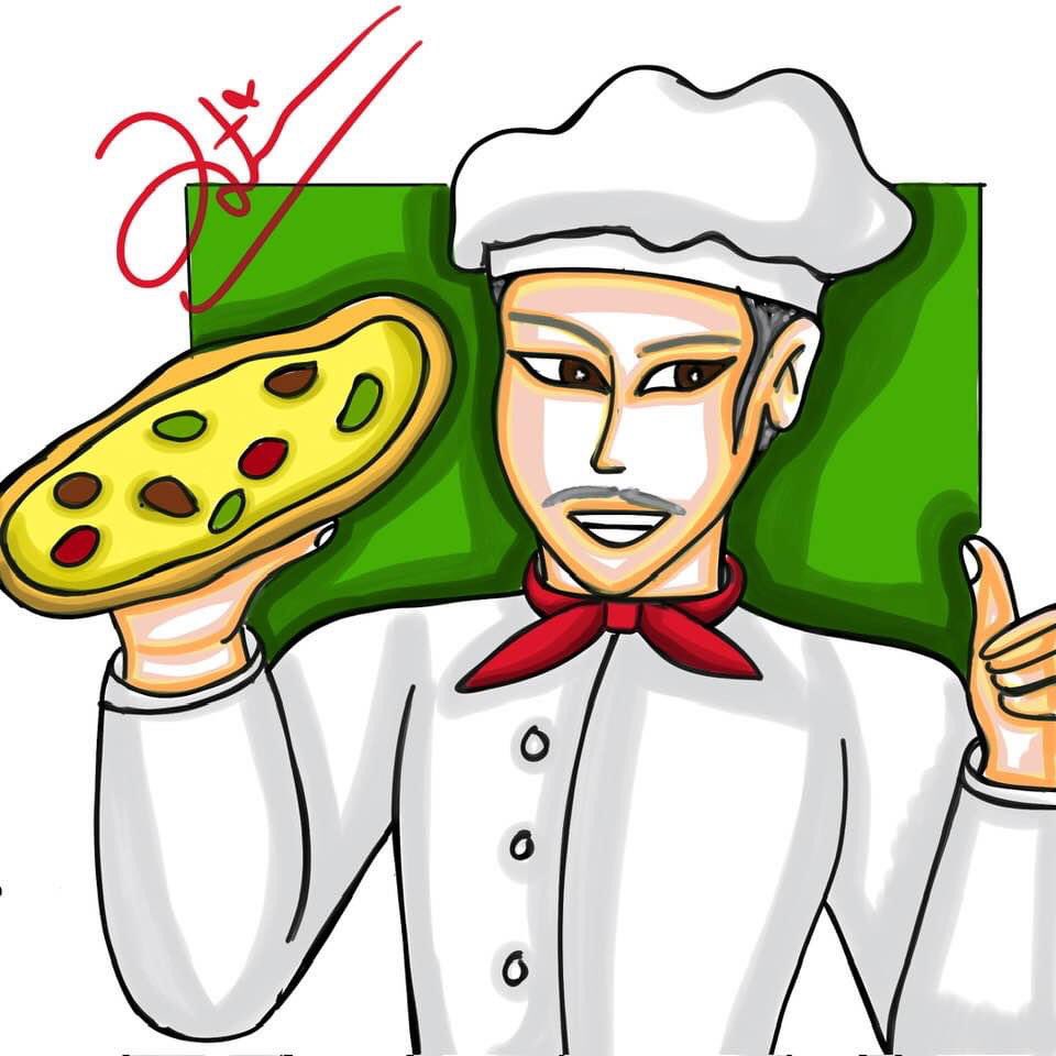 Mooneira's tweet image. Emil Muhayat’s uncle &amp;amp; Fail Merah’s most favourable side character~ Mr. Bakri. He owns an Italian restaurant. Pizza &amp;amp; Italian cuisines are his specialties 🍕🍕🍕🍕🍕🍕 #FailMerah #SideCharacter #FadimaMooneiraWriter👩🏻‍💻 #FadimaMooneiraArts👩🏻‍🎨 #ArtistCommunity #WritingCommunity