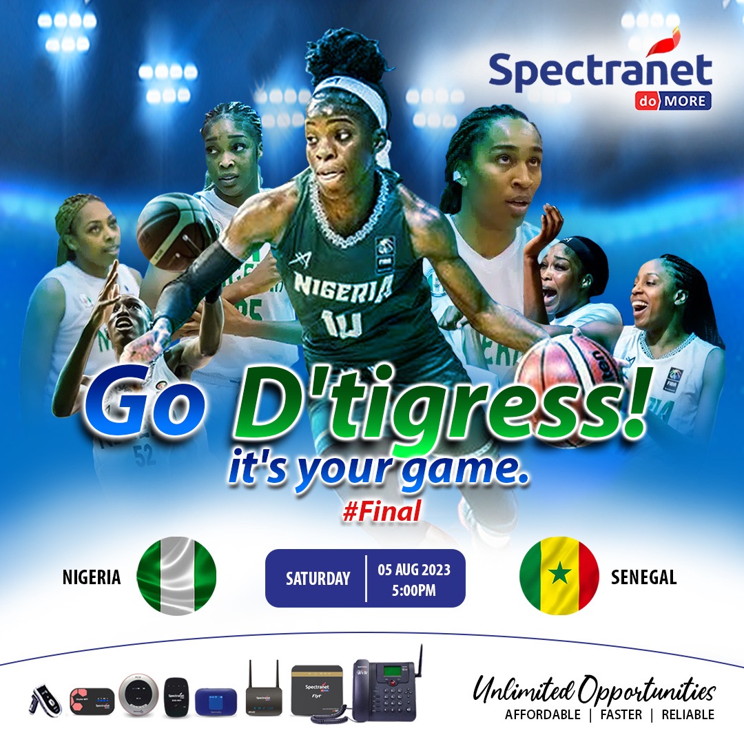 Spectranet_NG's tweet photo. Today is the day! ππ³π¬
Let's support our Amazing Naija's Female Basketball team as they take on the finalsπ. Let's bring this home Ladies!
Share your predictions in the comment & show your support! πͺ
#Afrobasketwomen #NigeriaBasketball #Rwanda2023 #DtigressNG #Finals https://t.co/6F8s8nDsRx