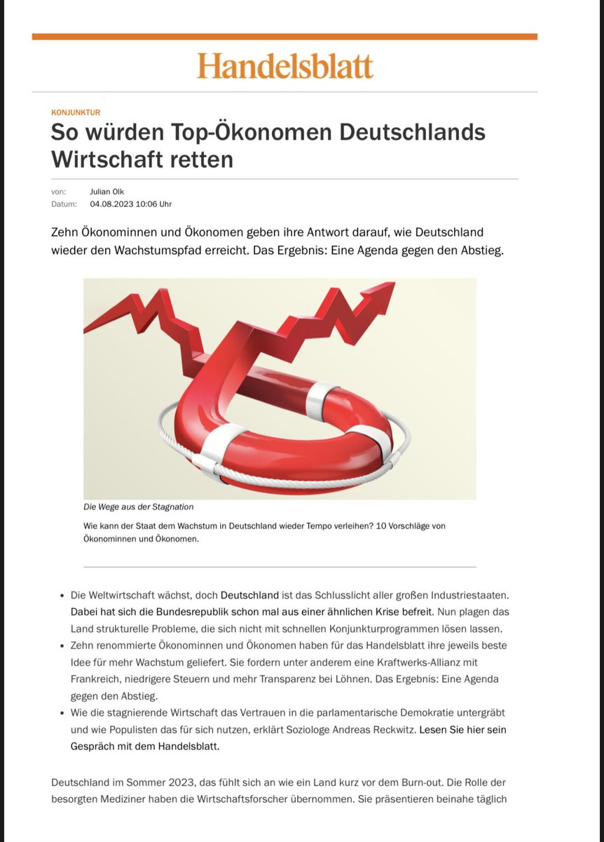 christianmiele's tweet image. Sehr lesenswertes Sammelsurium an Vorschlägen für eine Wirtschaftsreform im @handelsblatt. Irgendwie aber immer noch zu halbgar um wirklich zu wirken. 

Ich würde mir wünschen, dass wir uns als Land mal wieder einig darüber werden was wir wollen:

Wollen wir eine der mächtigsten…