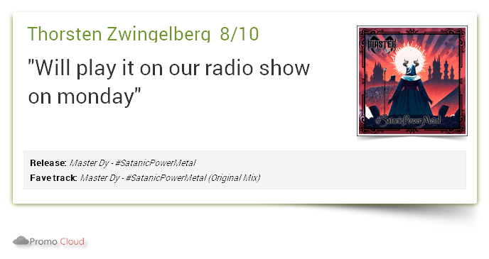 Dym_Music_Group's tweet photo. Thank You for your support Thorsten, @MasterDy_band Deserves \m/
#SatanicPowerMetal #MasterDy #NewEP #GhostEP https://t.co/jlynpXdbBm
