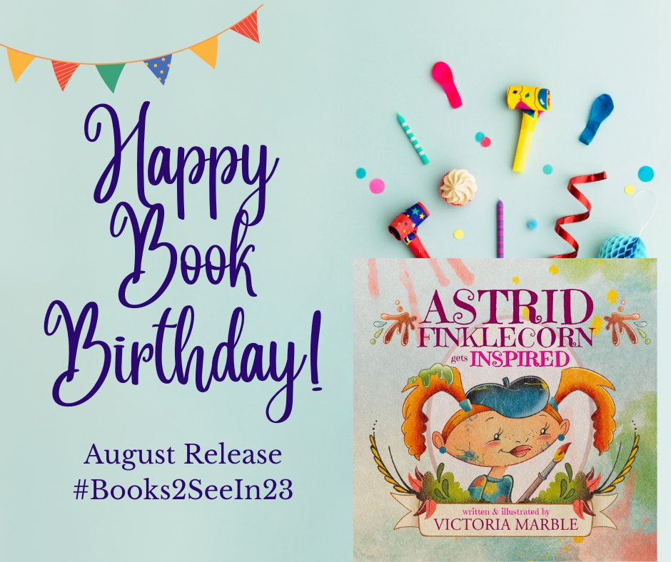 Releasing this upcoming #NewReleaseTuesday, ASTRID FINKLECORN GETS INSPIRED, written and illustrated by @victoria_marble ! #books2seein23