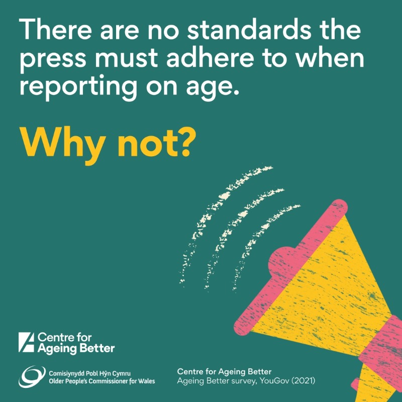 Ageing_Better's tweet photo. There are no standards the press must adhere to on age. Why not? 

Newspaper headlines continue to fuel ageist narratives and stereotypes. 

We’re calling for @IpsoNews to add age to its Editors Code https://t.co/prUYogAp02