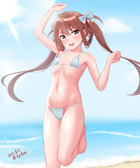 朝潮型マイクロビキニ・・・アサグモチャン・・・(*'▽`*)※塗り漏らしがあったので再掲しまスイマセン 