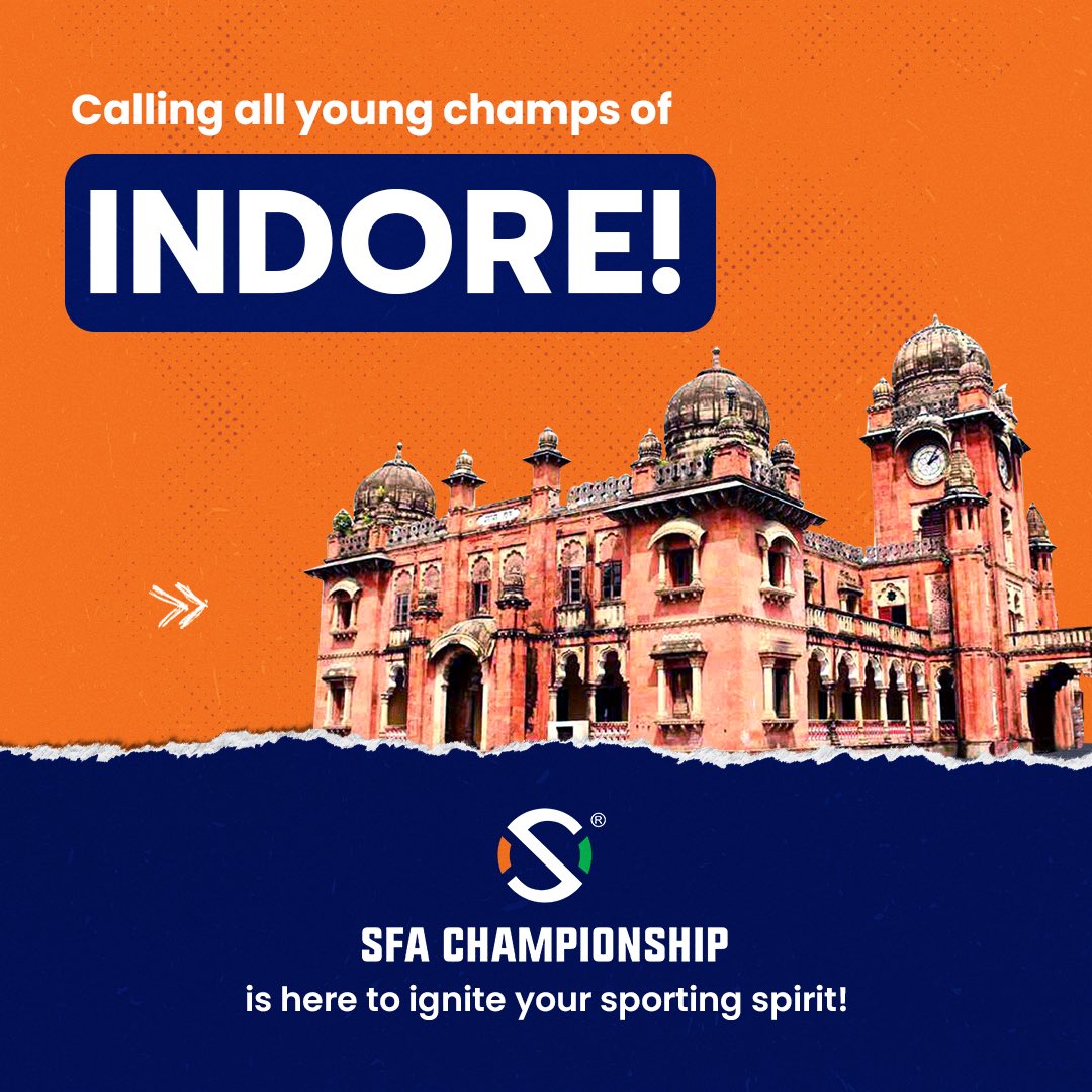 sfanow's tweet photo. Let's Paint the City with Passion and Pride as Indore Hosts its Biggest Multi-Sports Championships Ever!
Registrations are open!
Calling for the Indore Championships!
#SportsForAll #SFAChampionships #SFAC2023 #IndoreLive #IndoreSports https://t.co/d2aBV18clx