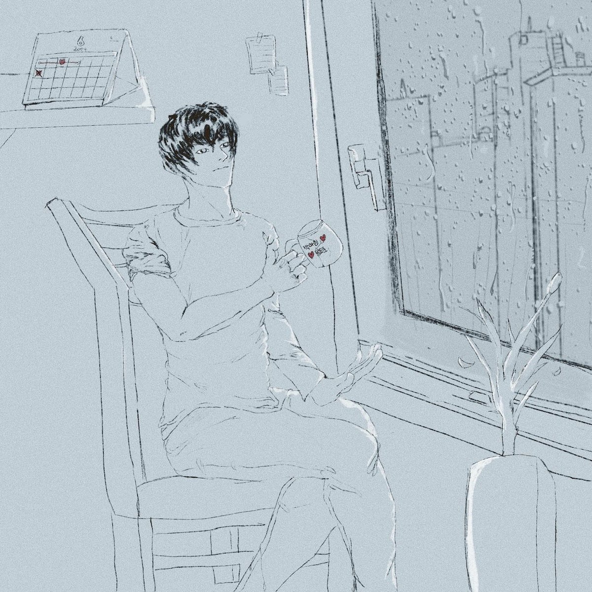 thedeogbi's tweet photo. #콕카스_노래의인화_합작
Maroon5 - Sunday Morning 그렸습니다!
비가 오는 일요일 아침, 애써 괜찮은 척 헤어진 연인을 그리워하는 느낌으로 그렸습니다! https://t.co/wRDA4nrJhx