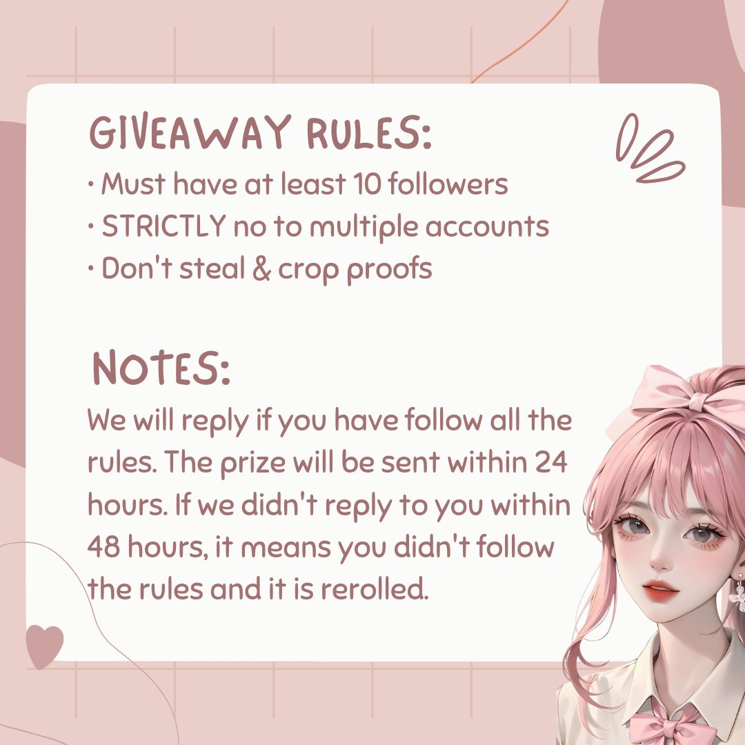 isleclaims's tweet photo. READ BEFORE SENDING A DM !!

〘didn’t follow the rules will be automatically reroll, so READ CAREFULLY〙 https://t.co/aVpqsT8Lys