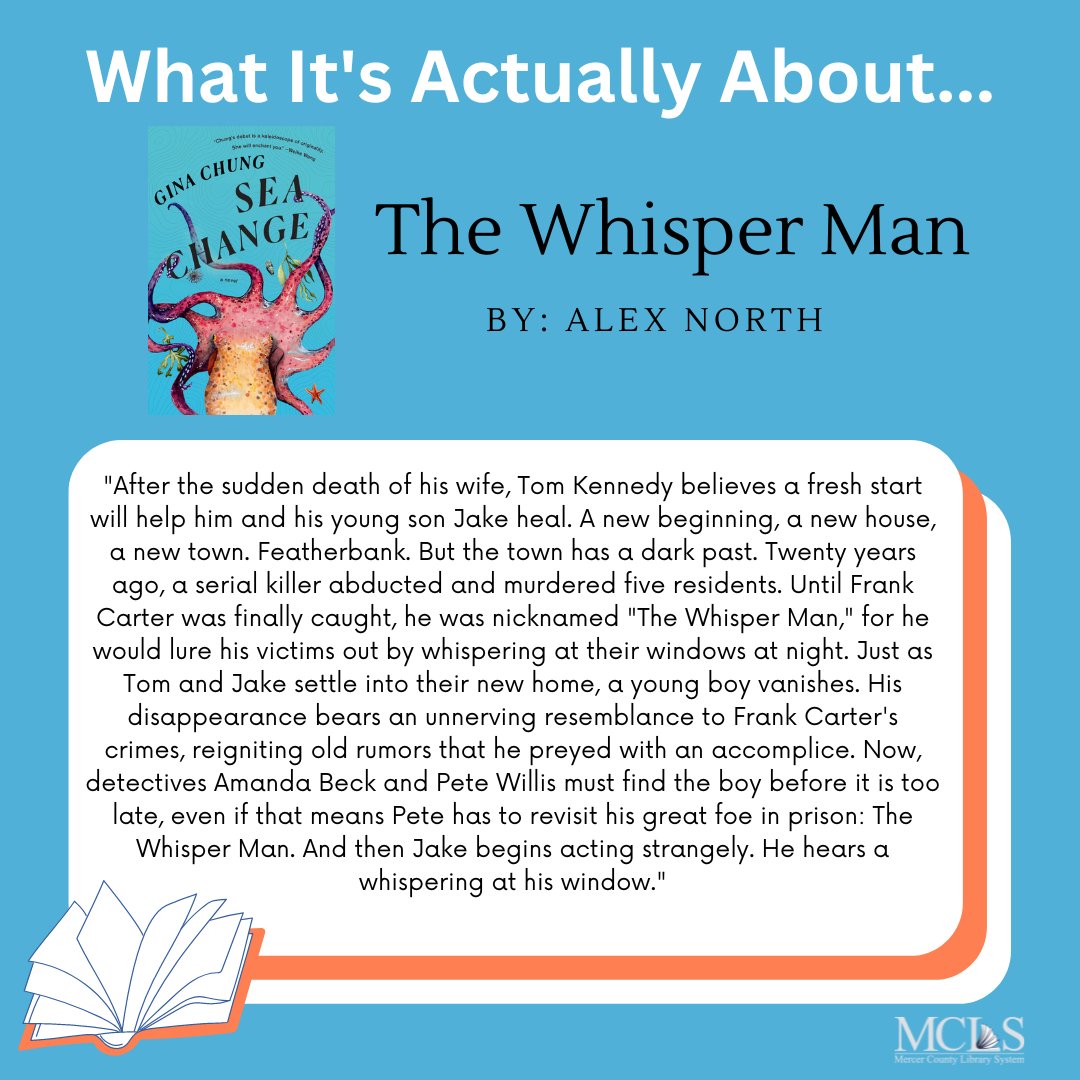 mclsnj's tweet photo. What We Think It's About vs What It's Actually About -
#TheWhisperMan:
A biography of the first librarian. (Andrea, Hopewell Branch)
Go to the second photo to see the actual description!
#njlibraries #books #bookdescription #booktitle #libraryfun #whatsitabout https://t.co/MYjdGJfsqm