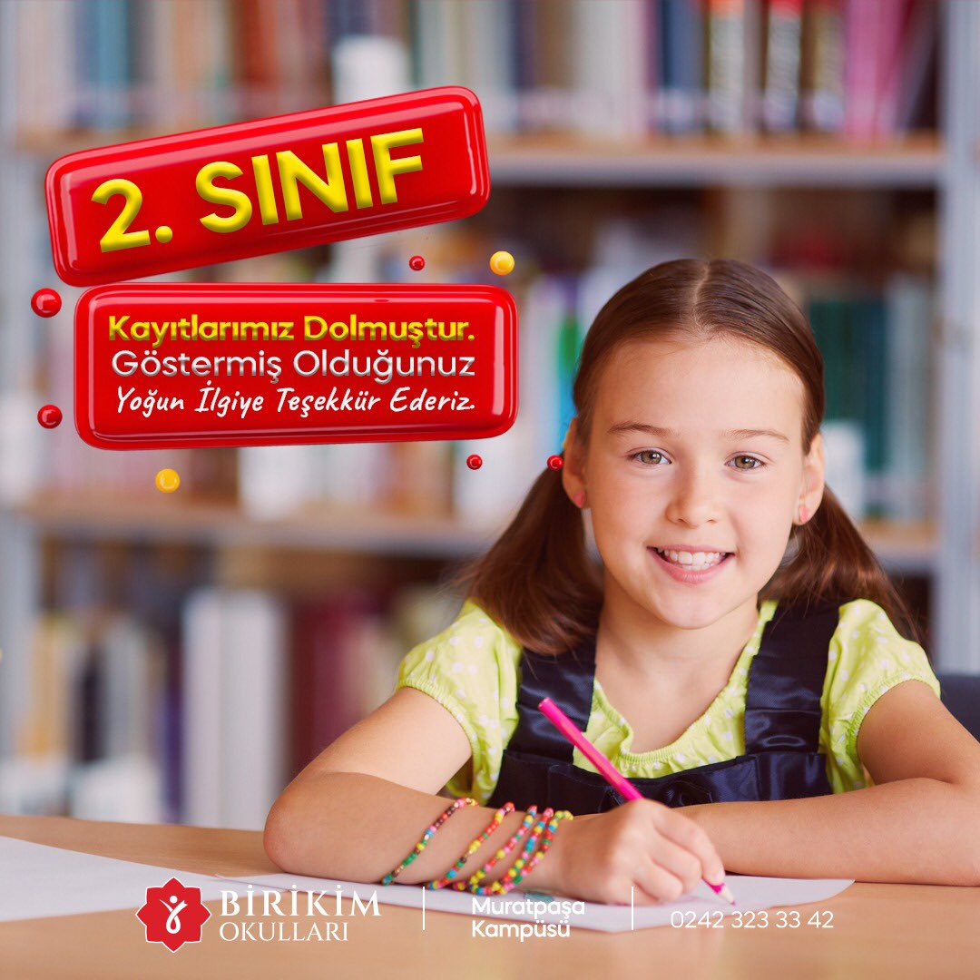 2. Sınıf Kayıtlarımız Dolmuştur.

Göstermiş Olduğunuz Yoğun İlgiye Teşekkür Ederiz.

#teşekkürederiz
#başarılar
#birikimokullarımuratpaşa