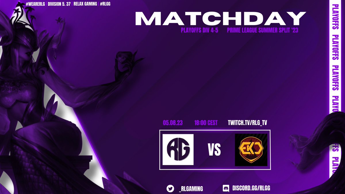 Relax Gaming (@_rlgaming) on Twitter photo 📢Series 2📢
Nach einem spannenden 2-1 gegen <a href="/TeamArcticblaze/">ArcticBlaze ❄️</a> geht es gegen <a href="/esports_koblenz/">Esports Koblenz</a> weiter! Mögen wir die Power von RLG aufrechterhalten!
🆚<a href="/esports_koblenz/">Esports Koblenz</a>
⏰05.08 - 18:00 Uhr
Seid alle live mit dabei: twitch.tv/rlg_tv
#PrimeLeague | #WeAreRLG | #RLGG 📢Series 2📢
Nach einem spannenden 2-1 gegen <a href="/TeamArcticblaze/">ArcticBlaze ❄️</a> geht es gegen <a href="/esports_koblenz/">Esports Koblenz</a> weiter! Mögen wir die Power von RLG aufrechterhalten!
🆚<a href="/esports_koblenz/">Esports Koblenz</a>
⏰05.08 - 18:00 Uhr
Seid alle live mit dabei: twitch.tv/rlg_tv
#PrimeLeague | #WeAreRLG | #RLGG