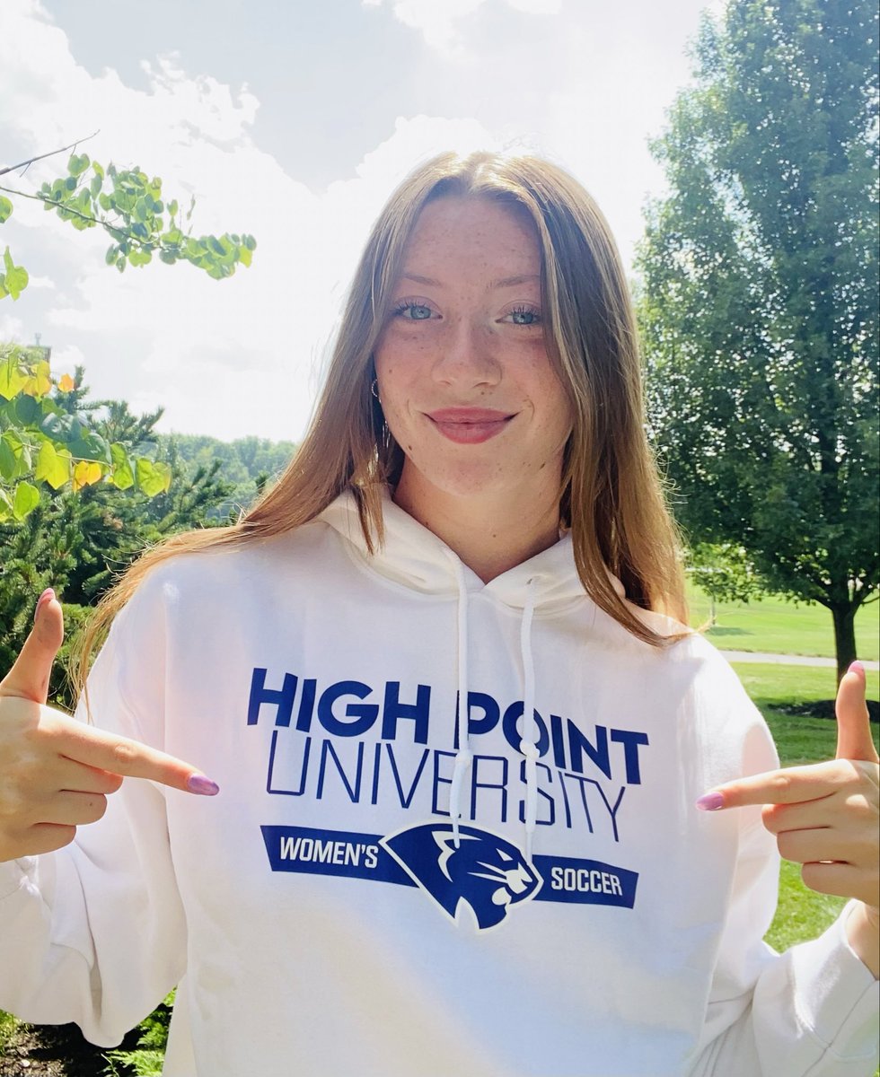 GO PANTHERS!!💜🤍

I am so excited to announce my commitment to play D1 soccer at High Point  University! Thank you to my family, Midwest United and Cap City, all my coaches, and teammates for getting me where I am today. I couldn’t have done it without you!
#committed