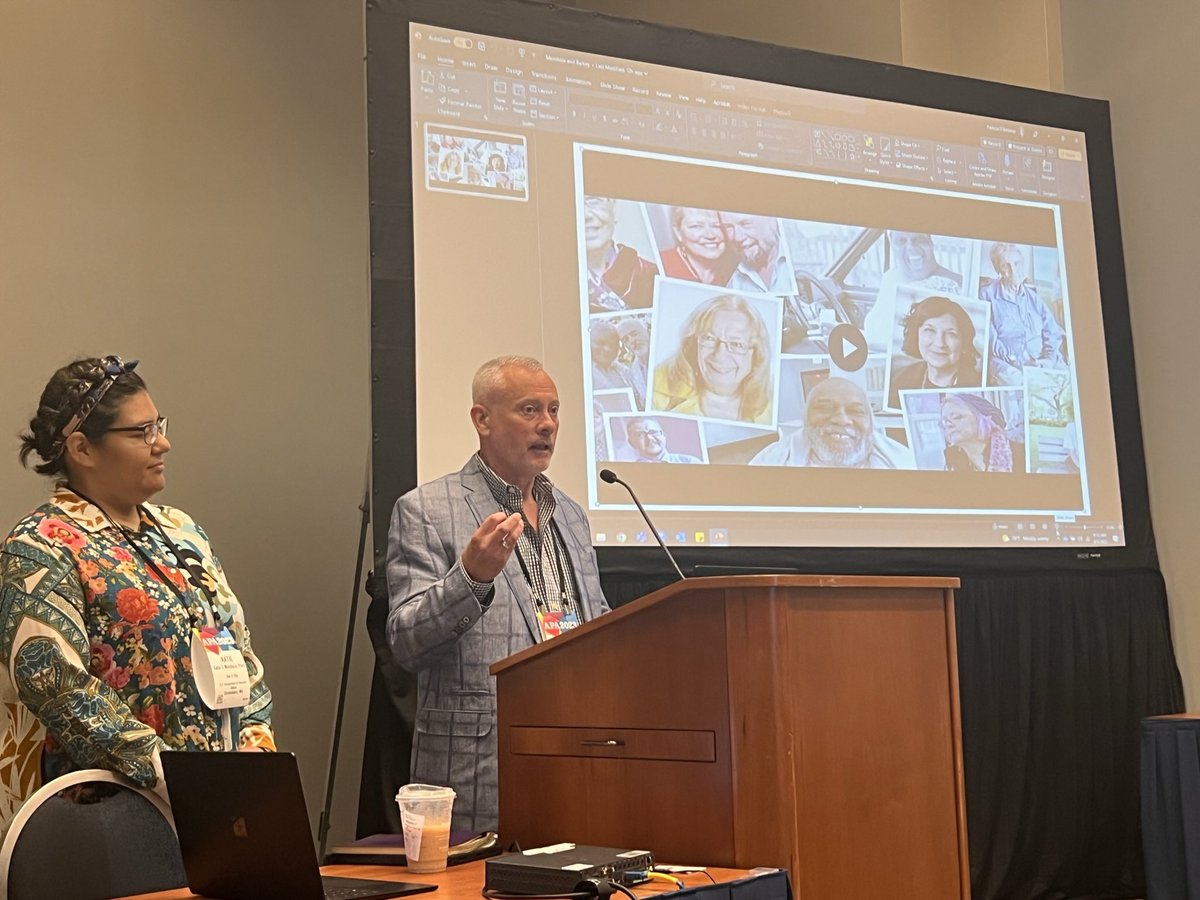 SCGeropsych's tweet photo. It’s day 3 at #APA2023 and we started @8am with an amazing set of talks about Intersectionality in Aging. Thank you for sharing your wisdom, experience, and passion with us, @tdanton at @ReframingAging,  Dr. Areán at @UWPsychology, and Drs. Mendoza and Berkey with @APADivision44 https://t.co/RCx3nVybEN