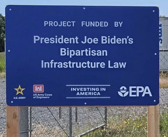 The White House has announced they are putting President Biden’s name on infrastructure project signs after Republicans started taking credit for projects they voted against.