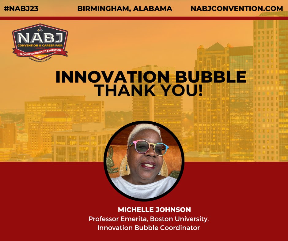 A big thank you everyone who found their way to the @nabj Innovation Bubble! We hope you enjoyed this year's focus on AI. Safe travels home, and keep the discussions going! #nabj23