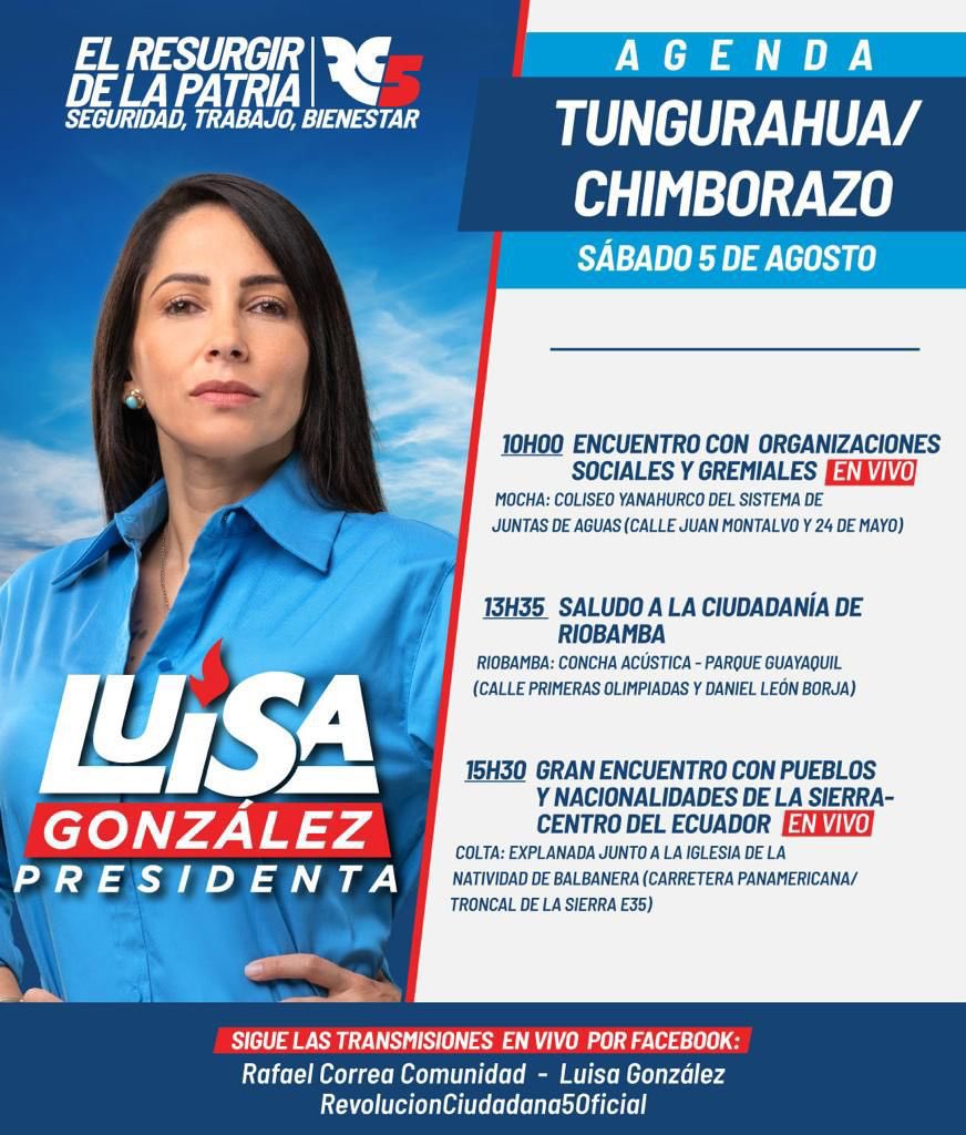 LuisaGonzalezEc's tweet photo. Familia de Tungurahua y Chimborazo, ¿me acompañan? https://t.co/P6QNIshlxi