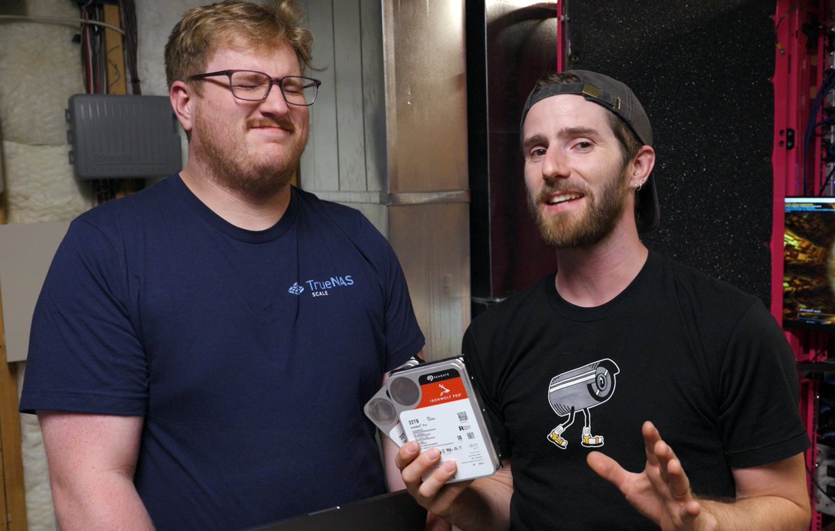 LinusTech's tweet image. You just know that Linus is about to cook up some absolute jank if Jake's making this face.