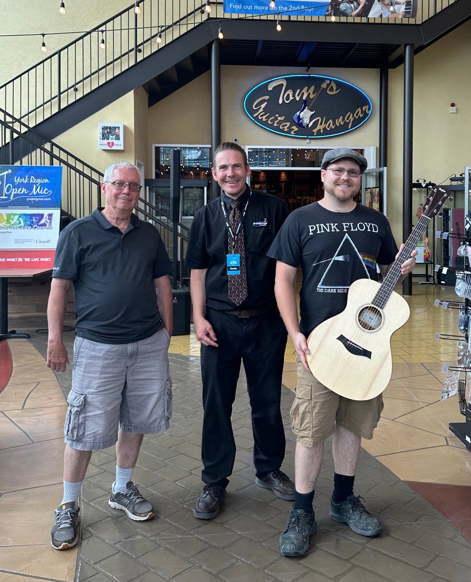 CosmoMusic's tweet photo. Doug was the lucky winner of a Taylor Academy 12 Guitar from the Taylor Guitars Booth at CosmoFEST! He was excited to share the news with his son and made the drive all the way from Kingston to pickup his new guitar 😃
.
.
#cosmomusic #CosmoFEST @TaylorGuitars #taylorguitars https://t.co/4mCIeQatqH