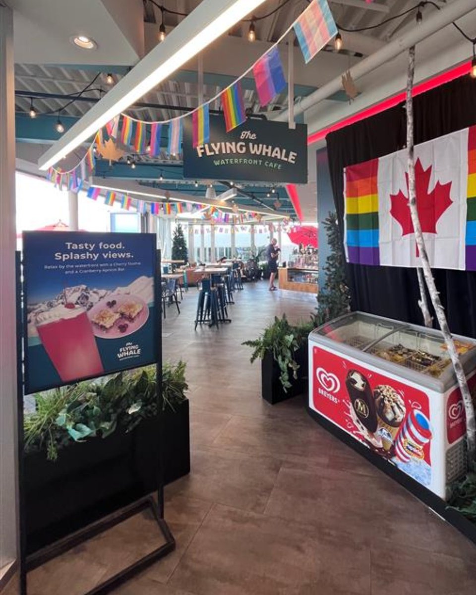 The Flying Whale Cafe is all set to celebrate Vancouver Pride weekend, adorned with cheerful Pride decorations and serving up scrumptious Pride-themed pastries! 🌈 🏳️‍⚧️