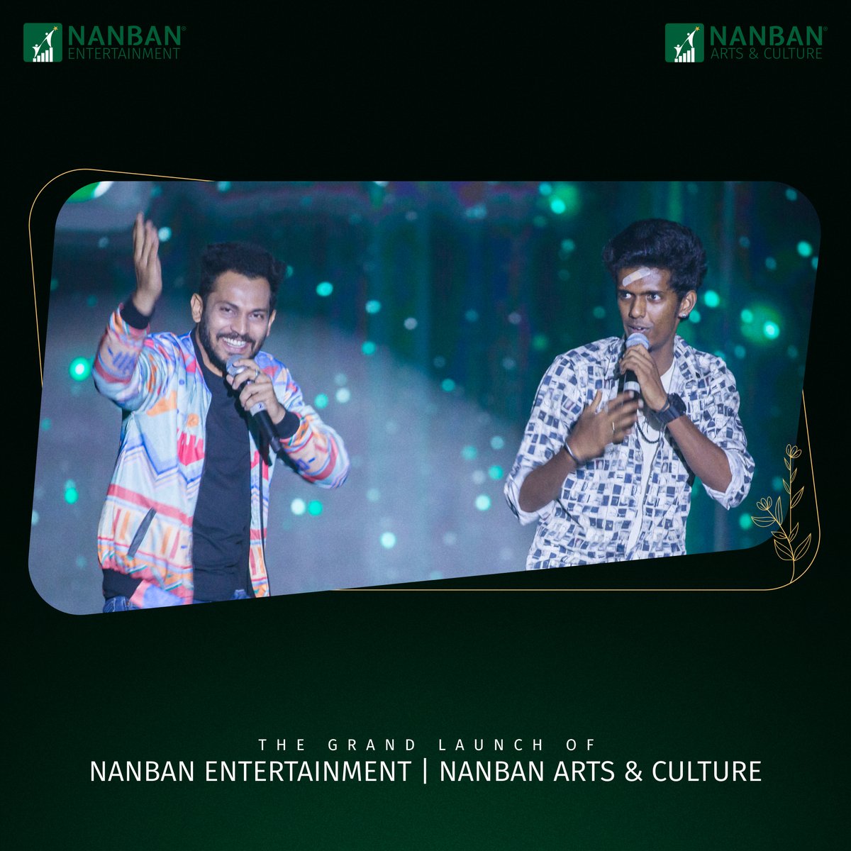 NanbanEntIndia's tweet photo. 🎭Thanks to the hilarious-duo Bala &amp; Kuraishi for bringing their laughter riot and entertaining us with their witty jokes🤣

#NanbanEntertainmentLaunch #NanbanArtsAndCultureLaunch

@nanban_group @NanbanNarain @NanbanEntIndia @Aariarujunan @proyuvraaj https://t.co/2Iso2lTKxp