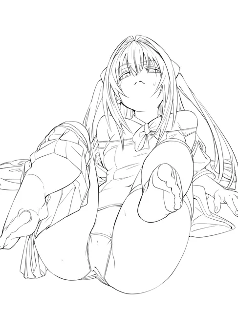 ヤミちゃんの線画
太さの強弱強めで描いてました 